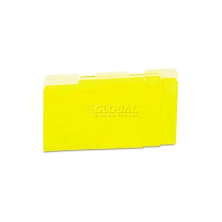 Universal Universal Recycled Interior File Folders, 1/3 Cut Top Tab, Letter, Yellow, 100/Box UNV12304***